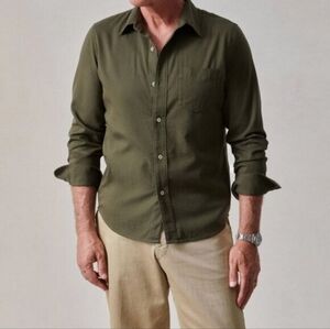 NWT Buck Mason Draped Twill One Pocket Long Sleeve Shirt